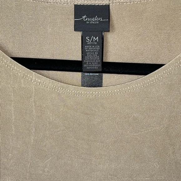 Women’s TRAVELERS BY CHICO’S FRINGE‎ TOP BROWNS IN COLOR SIZE S/MP - Picture 2 of 9